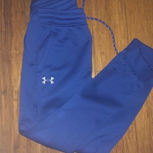 Under armour cold gear blue sweat pants/joggers